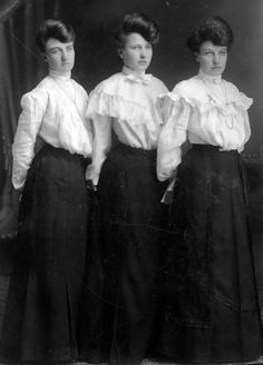 Callot Soeurs sisters Type Of Hairstyles, 1905 Dress, Silent Sky, Three Women, Gibson Girl, Athletic Hairstyles, Fair Lady