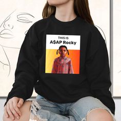 Cool sweatshirts mens, cool sweatshirts for teenage guys, oversized vintage sweatshirt, This Is Asap Rocky Polar Express Girl Sarcastic Funny Sweatshirt. The post This Is Asap Rocky Polar Express Girl Sarcastic Funny Sweatshirt appeared first on Cool Trendy Tees. Hip Hop Crew Neck Sweatshirt For Winter, Hip Hop Crew Neck Winter Sweatshirt, Hip Hop Style Graphic Print Sweater For Fall, Oversized Hip Hop Sweatshirt With Screen Print, Cool Cotton Crew Neck Sweatshirt, Cool Graphic Print Crew Neck Sweatshirt, Band Merch Letter Print Sweatshirt For Streetwear, Cool Crew Neck Winter Sweatshirt, Trendy Crew Neck Sweatshirt For Streetwear