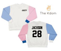 GOT7 Member Name Sweatshirt (LIMITED EDITION) - The Kdom Estilo Hippy, Stylish Blazer, Got7 Jackson, Sweatshirts Pattern, Sports Sweatshirts, Sweatshirt Women, Rap Monster