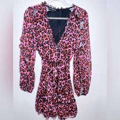 Large Dress. Pink Leopard Print . Dress Leopard Print, Dress Leopard, Pink Leopard Print, Large Dress, Pink Leopard, Dress Pink, New Dress, Leopard Print, Womens Sizes