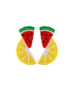 Get 10% off now! Buy summer seaside resort style handmade beaded fruit earrings at cheap price online. Free stable shipping and pro since 2009. Summer Beach Jewelry With Fruit Design, Trendy Beach Earrings With Colorful Beads, Trendy Multicolor Beaded Earrings For Summer, Summer Beach Beaded Earrings, Colorful Beaded Earrings For The Beach, Trendy Colorful Beaded Earrings For Beach, Summer Casual Jewelry With Fruit Design, Trendy Beaded Earrings For Beach, Trendy Summer Beaded Earrings