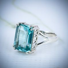 Blue Topaz Ring, 925 Sterling Silver Ring, Statement Ring, Proposal Promise Ring, Engagement Ring, Blue Topaz Women's Ring, Bridesmaid Ring. Product Details Stone: Blue Topaz  Shape: Octagon Material: 925 Sterling Silver Size: 10x14 mm Weight:- 4 Gm Approx 》C U S T O M I Z E  O R D E R《 We accept custom and personalized order. It can be change in the gemstone, ring design and ring size. Please send us message if you are interested in a custom creation. 》 P A C K A G I N G 《 your jewelry will be Blue Solitaire Emerald Promise Ring, Blue Aquamarine Solitaire Ring, Blue Emerald Ring With Accent Stones In Sterling Silver, Blue Emerald Sterling Silver Ring Gift, Light Blue Emerald Cut Topaz Ring Gift, Light Blue Emerald-cut Topaz Ring For Gift, Blue Sterling Silver Emerald Ring With Prong Setting, Blue Emerald Ring With Prong Setting In Sterling Silver, Blue Emerald Ring With Center Stone For Gift