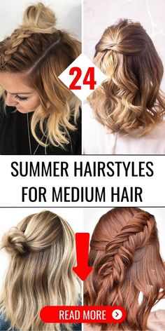 Hair Ideas For Medium Length Hair Kids, Style For Shoulder Length Hair, Shoulder Length Beach Hair, Medium Length Summer Hairstyles, Summer Hairstyles For Shoulder Length, Simple Summer Hairstyles For Medium Hair, Summer Hair Styles Medium Length, Easy Casual Hairstyles For Medium Hair, Hairstyles For Medium Length Hair For Wedding