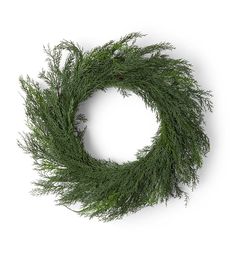 a close up of a wreath on a white background