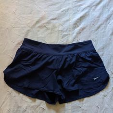 Nike Swim Navy Shorts Sz L. New. Lined. A73 Nike Shorts Outfit, Fits 2023, White Running Shorts, Black Nike Pros, Black Nike Shorts, Workout Shorts Women, Nike Pro Women, Nike Athletic Shorts, Swimming Shorts