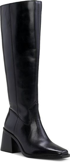 Vince Camuto Sangeti Knee High Boot | Nordstrom Classic Wide Calf Mid-calf Boots With Stacked Heel, Mid-calf Heeled Boots With Reinforced Heel, Wide Calf Tall Boots With Stacked Heel, Leather Mid-calf Boots With Medium Width, Tall Leather Mid-calf Boots With Medium Width, Leather Mid-calf Boots Medium Width Tall, Mid-calf Leather Boots With Medium Width, Sleek Knee-high Boots With Stacked Heel, Classic Wide Calf Knee-high Boots With Stacked Heel