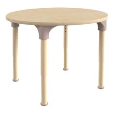 a small round table with two legs