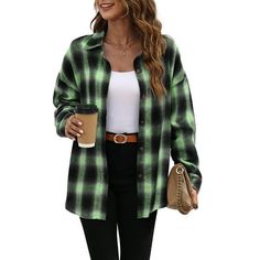 Fantaslook Plaid Flannel Shirts for Women Oversized Long Sleeve Button Down Shirts Blouses Tops Plaid flannel shirts for women is the perfect addition to your wardrobe. Crafted with both style and comfort in mind, button down shirts are a must-have for fashion-forward women. The timeless plaid pattern exudes a classic charm, womens plaid shirts made from high-quality flannel fabric, are incredibly soft to the touch. lightweight flannel shirts feature long sleeves, button down blouses, curved hem Flannel Shirts For Women, Boyfriend Shirts, Tops For Women Casual, Plaid Shirt Women, Oversized Button Down Shirt, Oversized Shirts, Womens Flannel Shirt, Plaid Shirts, Flannel Shirts