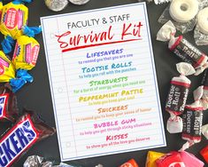 back - to - school survival kit with candy and sweets