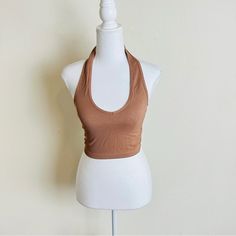 Fashion Nova Mocha Brown Ribbed Halter V-Neck Crop Tank Top Size S/M Nwot - Never Worn, Excellent Condition Basics Brown Ribbed Stretchy Crop Top Tank Top Halter Top 4-18 Brown Seamless V-neck Top, Trendy Stretch Brown Halter Top, Brown V-neck Crop Top, Fitted Brown V-neck Tank Top, Trendy Brown V-neck Tank Top, Trendy Brown Ribbed Crop Top, Chic Brown Seamless Tops, Solid Stretch V-neck Halter Top, Chic Seamless Brown Crop Top