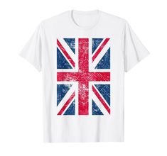 PRICES MAY VARY. UK T Shirt Women Men Kids | Cool Vintage Retro Vertical British Union Jack Flag Graphic T-shirt. A great retro fashionable Christmas gift and Boxing Day gift for those who love England and the United Kingdom! UK T Shirt Women Men Kids | Cool Vintage Retro British Union Jack Flag Graphic T-shirt is a great gift for mother, father, brother and sister, friends and family! Lightweight, Classic fit, Double-needle sleeve and bottom hem Union Jack Shirt, Cheap Americana Style T-shirt With Flag Print, Union Jack Fabric, Affordable Blue American Flag Print T-shirt, Patriotic Flag Print Short Sleeve T-shirt, Jack Flag, Union Jack Flag, Sister Friends, Boxing Day