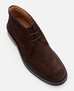 100% Calf Leather | Tod's Men's Boot Lace-up Shoes in Brown | FW23/24 Timeless Wardrobe Staples, Desert Boots, Italian Luxury, Lace Boots, Boot Shop, Brown Suede, Luxury Retail, Luxury Shoes, Lace Up Shoes