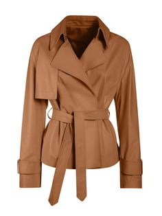 real tan belted leather jacket Chic Leather Jacket With Belt For Work, Elegant Outerwear With Belt And Lapel Collar, Chic Business Outerwear With Belt Detail, Chic Tailored Belted Outerwear, Elegant Outerwear With Belt Loops And Suit Collar, Elegant Outerwear With Suit Collar And Belt Loops, Luxury Fall Blazer With Belt Loops, Chic Leather Outerwear With Belt, Chic Leather Jacket With Belted Cuffs For Work