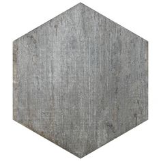 an old, weathered concrete hexagonal object on a white background with clipping for text