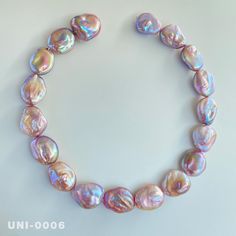 One picture corresponds to one product.  1 Strand 16 inches（40.6cm) Button Baroque pearl necklace Pearl size:  17.2mm-20mm（W)      21.2mm-23.6mm（L)     9.5-12.5（THK） Pearl color: Natural Purple Rainbow，strong natural metallic. Holes:  go though The luster and shape of this batch of purple rainbow button baroque pearl necklaces are very pretty. I hope to provide high-quality services for your pearl jewelry design. Cheap Multicolor Round Beads Pearl Necklace, Cheap Multicolor Round Bead Pearl Necklace, Luxury Purple Pearl Necklace With Round Beads, Cheap Purple Pearl Jewelry, Luxury Purple Pearl Necklace, Luxury Purple Pearl Necklaces, Baroque Pearls Necklace, Purple Rainbow, Pearl Jewelry Design