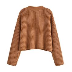 Style: commuting Size: S M L Color: Coffee Plain Sweater, Plain Sweaters, Cardigan Knitted, Pocket Sweater, Long Sleeve Knitted Cardigan, Brown Outfit, Color Coffee, Style Cardigan, Oversized Cardigan