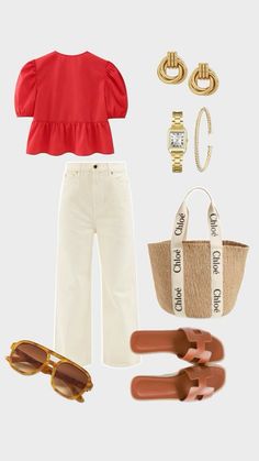 Colorful Necklace, Elegante Casual, Model Look, Casual Chic Outfit, Fashion Mistakes, Classic Outfits, White Pants, Lookbook Outfits