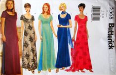 This is an uncut sewing pattern only.  It is not a kit or a completed project.  The pattern is from 1998 by Butterick.   It has some shelf wear but overall it is in good condition. Includes patterns and instructions for a dress in 4 varieties. Pattern sizes are 12, 14 and 16. Body Measurements Bust 34 to 38 inches Waist 26-1/2 to 30 inches Hip 36 to 40 inches It will be shipped first class USPS with tracking in a poly bubble mailer.  International first class outside the US. Check out my other s Above Elbow, Petite Dress, Scarf Dress, Dress Evening, Elbow Sleeve, Scalloped Lace, Scarf Pattern, Petite Dresses, Petite Size