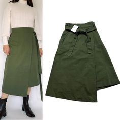 Olive Green Checklist Hemp & Cotton Blend Cargo Pockets Wrap Midi Skirt From Everybody & Everyone. New With Tags. Size Us 2/4, Small, Length ~30”. B22 Spring High Waist Solid Cargo Skirt, Fitted Green Cargo Skirt For Spring, High Waist Versatile Skirt For Spring, Summer Knee-length Cotton Cargo Skirt, Versatile High Waist Spring Skirt, Versatile High-waist Skirt For Spring, Versatile High Waist Skirt For Spring, Summer Workwear Cargo Midi Skirt, Summer Cargo Midi Skirt For Workwear