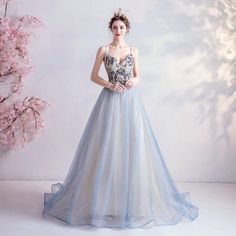 Blue Tulle Ball Gown For Homecoming, Princess Style Light Blue Prom Gown, Blue Ball Gown With Sweetheart Neckline For Homecoming, Blue Sweetheart Neckline Ball Gown For Homecoming, Blue Tulle Princess Dress For Prom, Blue Floor-length Wedding Dress For Quinceanera, Blue Floor-length Quinceanera Wedding Dress, Blue Quinceanera Floor-length Wedding Dress, Blue Ball Gown Wedding Dress For Quinceanera