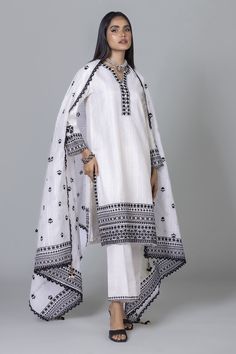 Khaadi EST24209 Off White Eid Prets 2024 Unstitched White Sets With Printed Motifs, White Lawn Suit With Printed Motifs For Eid, White Printed Motif Fabric Sets, Fitted White Lawn Suit With Dupatta, Fitted Cotton Sets In Off White, Fitted Cotton Off White Sets, White Digital Print Lawn Suit For Festive Occasions, White Cotton Dupatta With Digital Print, Elegant Cotton Sets With Digital Print