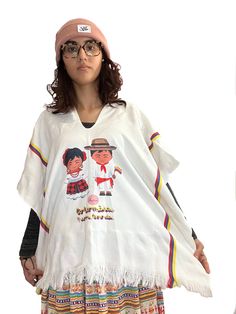 Handmade Colombian Ponchos made in different colors and designs. Ponchos colombianos hechos a mano con colores y diseños diferentes. Casual Multicolor Poncho For Vacation, Casual White Cotton Poncho, White Cotton Poncho For Vacation, Multicolor One-size Poncho For Vacation, Multicolor One Size Poncho For Vacation, Casual One Size Poncho For Festivals, Casual One Size Festival Poncho, Casual Beach Shawl Poncho, Casual Shawl Poncho For Festivals