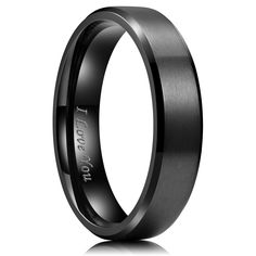 PRICES MAY VARY. ✔️TRUSTWORTHY BRAND - Since the establishment of the brand, King Will've only been doing three things. Provide high quality products, provide innovative design, provide thoughtful customer service. ✔️LOVE DESIGN - BASIC Collection: Plain 6mm black plated stainless steel wedding ring laser etched I Love You. Wear the oath on your hand, let the love surround you. ✔️QUALITY HANDICRAFT - Select environmentally-friendly stainless steel, high polished smooth innerface. Wear the advant Stainless Steel Wedding Ring, Washing Soap, Casual Rings, Stainless Steel Ring, Laser Etching, Black Plates, Ring Black, Exclusive Jewelry, Love Design