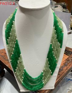 A Gift for someone most adorable for you. Necklace made of brass. Material : brass, beads Necklace : 1ab Green Beads Indian Jewellery, Beads Haram, Mala Jewelry, Jewelry Pakistani, Beaded Jewelry Necklaces, Jewelry Set Design, Necklace Indian, Indian Necklace, Laddu Gopal