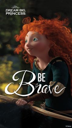 the character brave from brave is shown in this poster