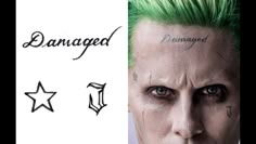 Jared Leto Joker Tattoo, Jared Leto Tattoo, Tato Joker, Joker Face Tattoo, Joker Halloween Costume, Small Wave Tattoo, Joker Tattoo Design, Jared Leto Joker, Leto Joker