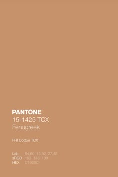 pantone's 15 - 1245 tcx fenugretex phil cotton tox