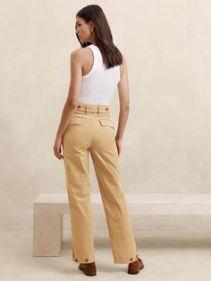 Authentic Chino Straight Pant | Banana Republic Factory Classic Non-stretch Cotton Bottoms, Organic Cotton Bottoms For Everyday Spring Wear, Everyday Organic Cotton Bottoms For Spring, Effortless Solid Cotton Bottoms, Versatile Beige Cotton Pants, Solid Organic Cotton Bottoms For Spring, Versatile Beige Cotton Bottoms, Neutral Cotton Pants With Straight Hem, Effortless Everyday Cotton Bottoms