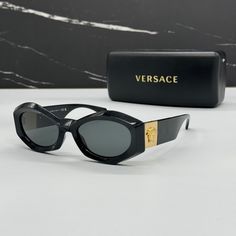 Condition: New With Full Package Brand: Versace Model: Versace Ve4466u Gb1/87 Frame Color: Black Lens Color: Grey Frame Material: Acetate Size: 54-19-140 Made In Italy Included: Authentic Eyewear, Certificate Of Authentic, Cleaning Cloth, Case, Box. Next Or The Same Business Day Shipping. Brand New With Full Package Authentic Eyewear With Certificate Designer Black Sunglasses With Uva Protection, Luxury Black Tinted Sunglasses, Model Versace, Versace Women, New Mods, Grey Frame, Women Sunglasses, Cleaning Cloth, Sunglasses Accessories