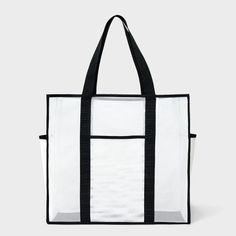 Mesh Tote Handbag - Shade & Shore™ Pink/Striped Mesh Design, Tote Handbag, Pink Stripes, Tote Handbags, Fitness Fashion, White Black, White And Black, Target, Drive