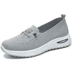 DADAWEN Women's casual sneakers slip on flat.These stylish and comfortable casual shoes are very easy to put on and take off, and have a breathable mesh construction for extra comfort.Ideal for work or walking and relaxing. Size: M.  Color: Gray.  Gender: female.  Age Group: adult. Comfortable Gray Slip-ons With Flat Heel, Casual Breathable Gray Slip-on Sneakers, Gray Slip-ons With Flat Heel, Comfortable Breathable Flat Slip-on Sneakers, Gray Casual Sneakers With Flat Heel, Gray Flat Sneakers For Spring, Casual Gray Sneakers With Flat Heel, Casual Walking Shoes With Rubber Sole, Breathable Low-top Sneakers For Leisure