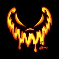 an image of a scary pumpkin with horns on it