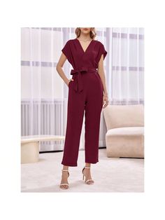 About this item
Soft Material: Made of 100% polyester, soft breathable and comfortable.
Trendy Design: Short sleeve jumpsuit for women, wrap v neck rompers for women, belt jumpsuits for women, pants romper for women, one piece outfits for women, relaxed fit jumpsuits for women, summer outfits for women, casual romper with pockets, elegant party jumpsuit for women, dressy jumpsuit rompers for women.
Stylish Features: The classic wrap v neck jumpsuit shows your delicate collarbone, sexy yet classy Casual Belted V-neck Jumpsuits And Rompers, Casual V-neck Jumpsuits And Rompers In Solid Color, Casual Non-stretch V-neck Jumpsuits And Rompers, V-neck Solid Color Jumpsuits And Rompers For Spring, Solid Color V-neck Jumpsuits And Rompers For Spring, Chic Belted V-neck Jumpsuits And Rompers, Chic Belted V-neck Jumpsuit, Spring Workwear Jumpsuit With Surplice Neckline, Casual V-neck Belted Jumpsuits And Rompers