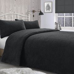 A bedroom setting with a double bed and Teddy Charcoal duvet set Charcoal Duvet, Faux Fur Bedding, Fur Bedding, Cute Bedding, Round Sofa, Shabby Chic Bedding, Teddy Fleece, Grey Bedroom, Childrens Beds