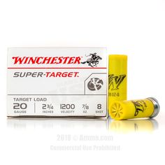 the winchester super target cartridges are yellow