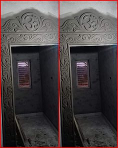 two identical images of the same door