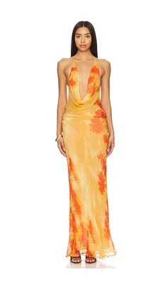 Find LOVERS AND FRIENDS Raven Maxi Dress In Orange on Editorialist. Lovers and Friends Raven Maxi Dress in Orange. - size L (also in M, S, XL) Lovers and Friends Raven Maxi Dress in Orange. - size L (also in M, S, XL) Self: 100% viscose Lining: 100% polyester. Made in China. Dry clean only. Fully lined. Pull-on styling. Adjustable halterneck tie. LOVF-WD4101. ACD3134 S24. Constantly inspired by the laid back Los Angeles lifestyle in which the brand was founded, Lovers and Friends exudes ease and Los Angeles Lifestyle, Orange Maxi Dress, Knitted Swimsuit, Honeymoon Outfits, Orange Sunset, California Cool, Beauty Dress, Tie Styles, Knit Sweater Dress