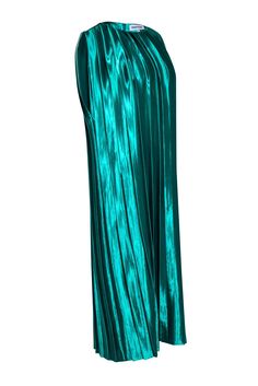 Turn the crowd green with envy when you make an entrance in this Partow dress! With playful pleats and a sleek satin shine, you'll be making a statement in style. Break out your best metallic heels and strut your stuff! Size 4 100% Polyester Unlined Concealed back zipper Sleeveless Pleated detail Minor snag on shoulder, back and front Bust (un-stretched) 36" Waist (un-stretched) 36" Shoulder to hem 49" Green Pleated Dress For Evening, Green Pleated Dress With Pleated Bodice For Evening, Green Pleated Bodice Dress For Evening, Green Fitted Pleated Evening Dress, Green Fitted Pleated Dress For Evening, Fitted Green Pleated Party Dress, Fitted Green Pleated Dress For Party, Party Pleated Bodice Satin Dress, Satin Pleated Bodice Dress For Party