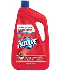 a bottle of resolve liquid on a white background with the caption below it