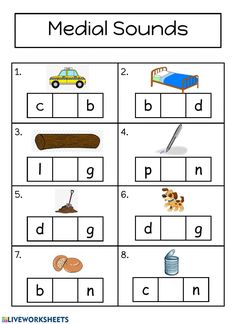 a worksheet with words and pictures to help kids learn how to read the alphabet