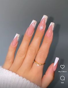 New Years Nails Coffin, Nails Clear Acrylic, Nails Glitter French, How To Strengthen Nails, Acrylic Nails Winter, Burgundy Acrylic Nails, Glitter French Nails, Strengthen Nails, Nails Healthy