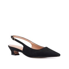 TORGEIS-Bernadette Pump Highlight a number of ensembles with the Bernadette pump from Torgeis. The classic slingback silhouette and square toe evoke vintage vibes to bring to your workwear or formal wardrobe. Low Heel Dress Shoes, Black Pumps, Vintage Vibes, Low Heels, Work Wear, Dress Shoes, Pumps, Bring It On, Square