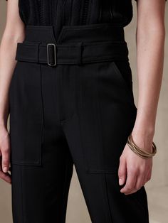 Refined Utility Pant | Banana Republic Utility Trousers, Classic Trousers, Dungaree Jeans, Classic Pants, Utility Pants, Black Camo, Boys Coat, Petite Jeans, Swimwear Cover Ups