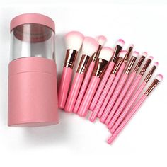 Item Type: Gift Set Material: Plastic, Nylon Size: 15.1 x 6.7 cm / 5.94 x 2.64 inch Weight: 117 g / 0.26 lbs Package Includes: 1 x Box 12 x Makeup Brush Pink Makeup Brush, Makeup Brushes Set, Number 12, Beauty Cream, Face Brush, Makeup Case, Makeup Tools Brushes, Makeup Brush Set, Eyeshadow Makeup