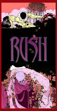 the cover to rush, with an image of a woman in a white dress surrounded by flowers