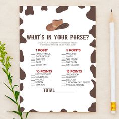 a brown and white cow printable wedding game